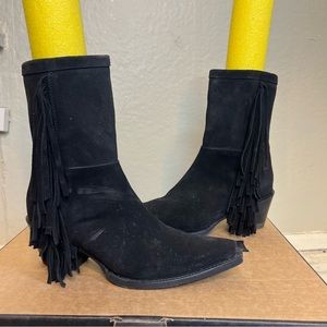 Stetson black Halle Suede leather boots